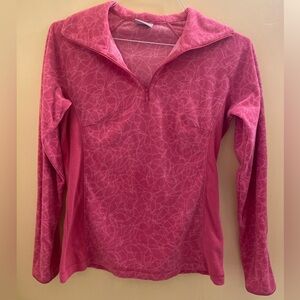 Columbia Pink Quarter Zip Fleece Pullover